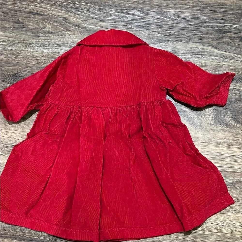 Red Corduroy Kids Dress